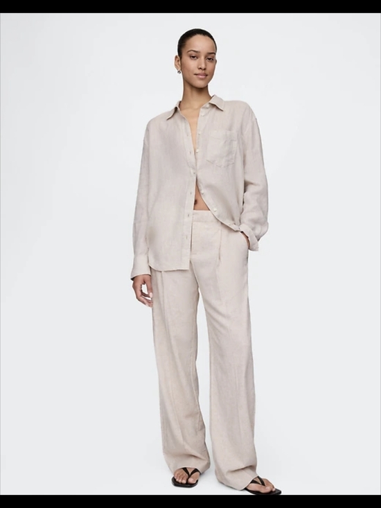 GAP Pants - NWT Gap Linen Blend Wide-Leg Pants – Neutral Beige